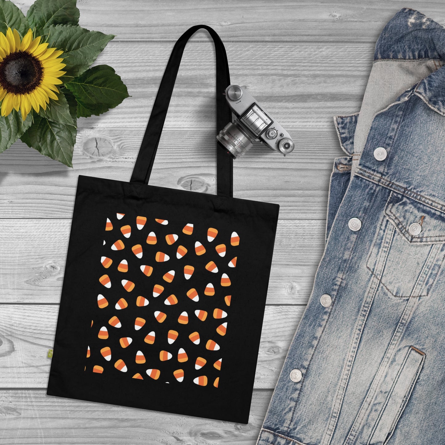 Candy Corn Organic Cotton Tote Bag