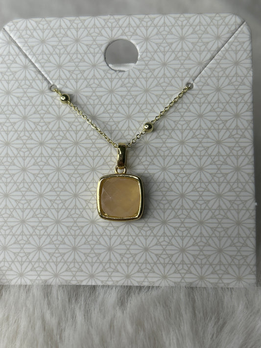 Faceted Rose Quartz Necklace