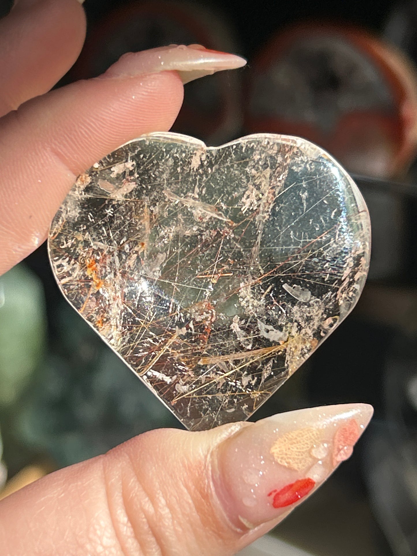 Rutile in Quartz Heart