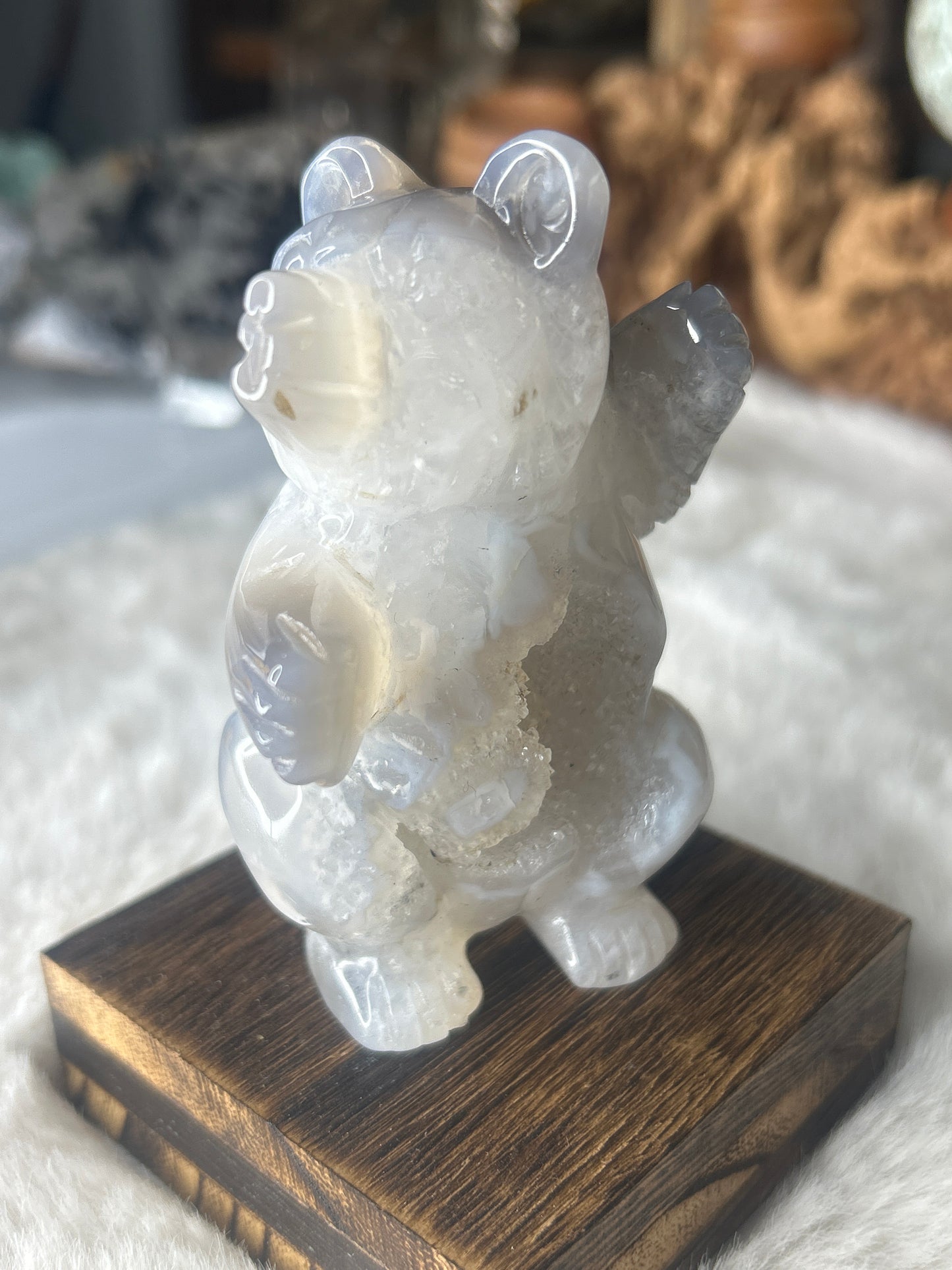Druzy Agate Bear