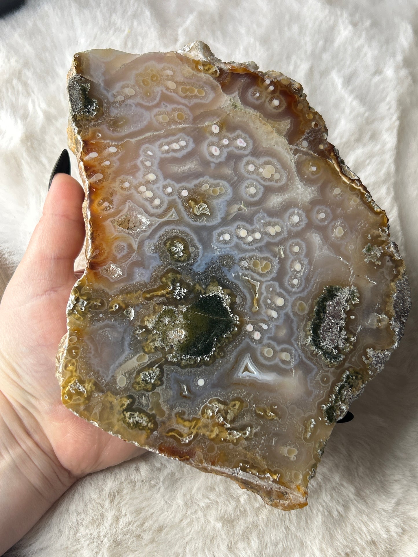 XL Indonesian Scenic Moss Agate Slab