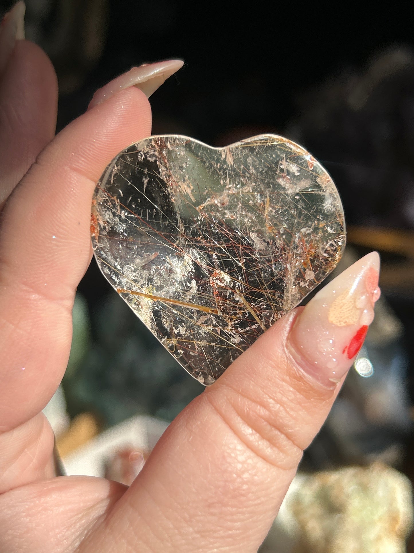 Rutile in Quartz Heart
