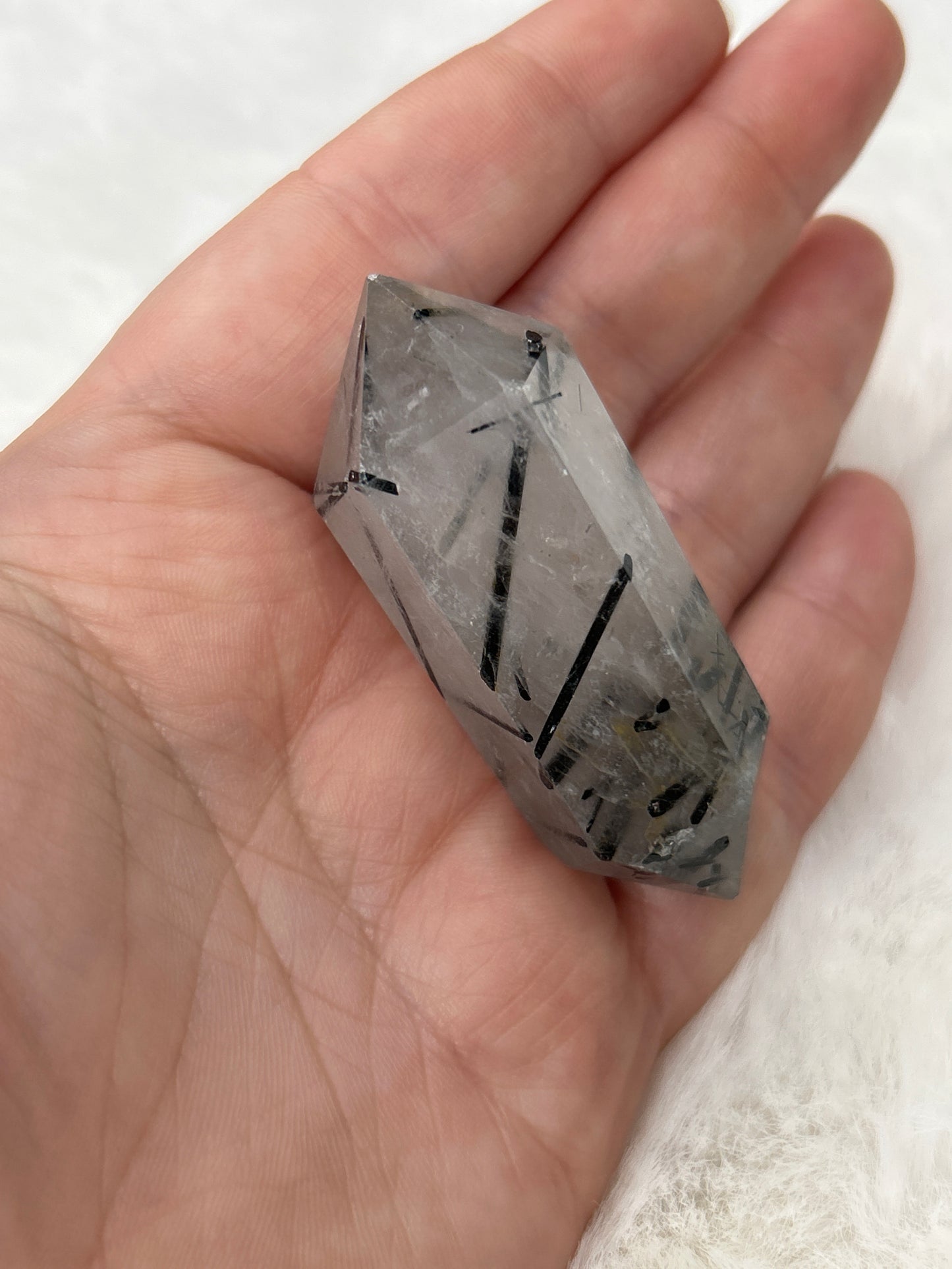 Black Tourmaline in Quartz DT