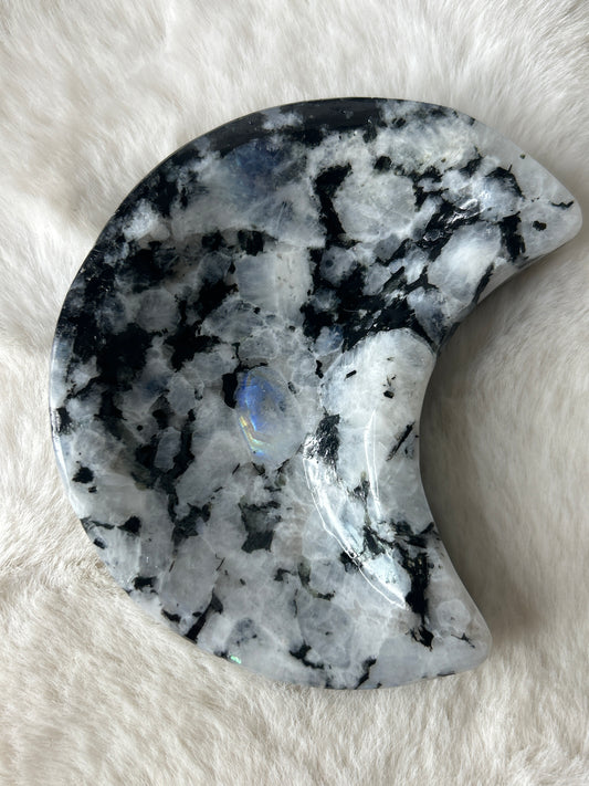 Rainbow Moonstone Moon Bowl
