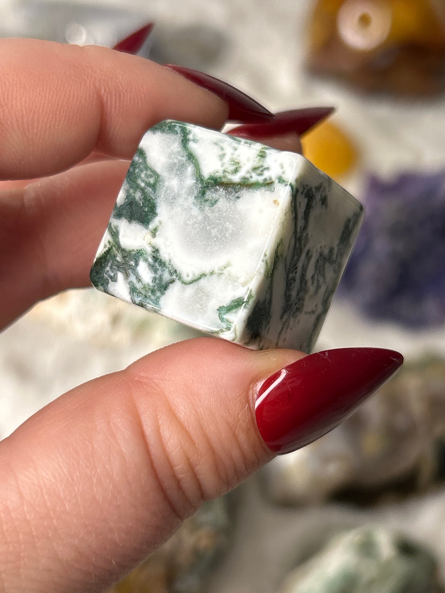 Tree Agate Cube
