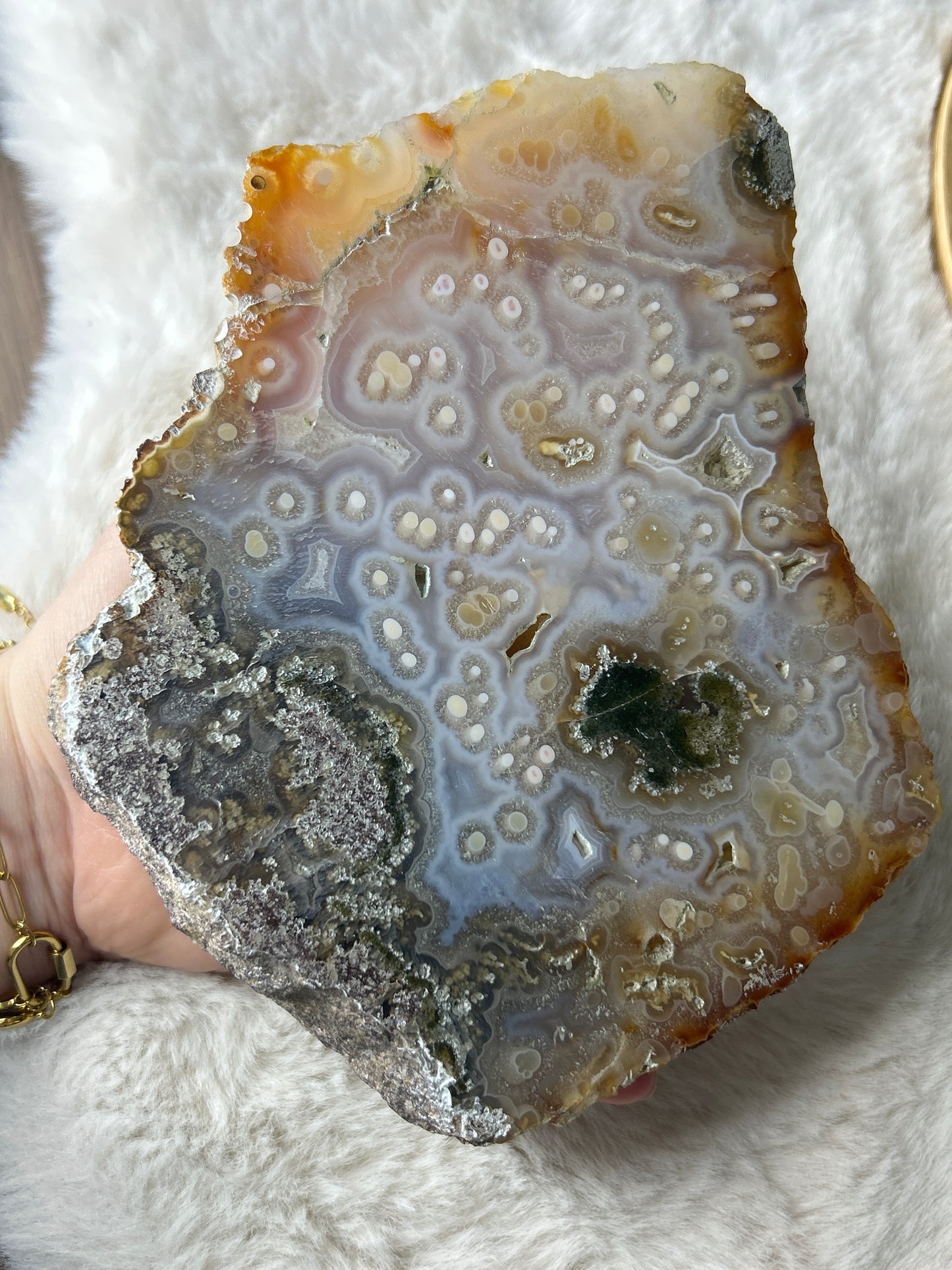 XL Scenic Moss Agate Slab