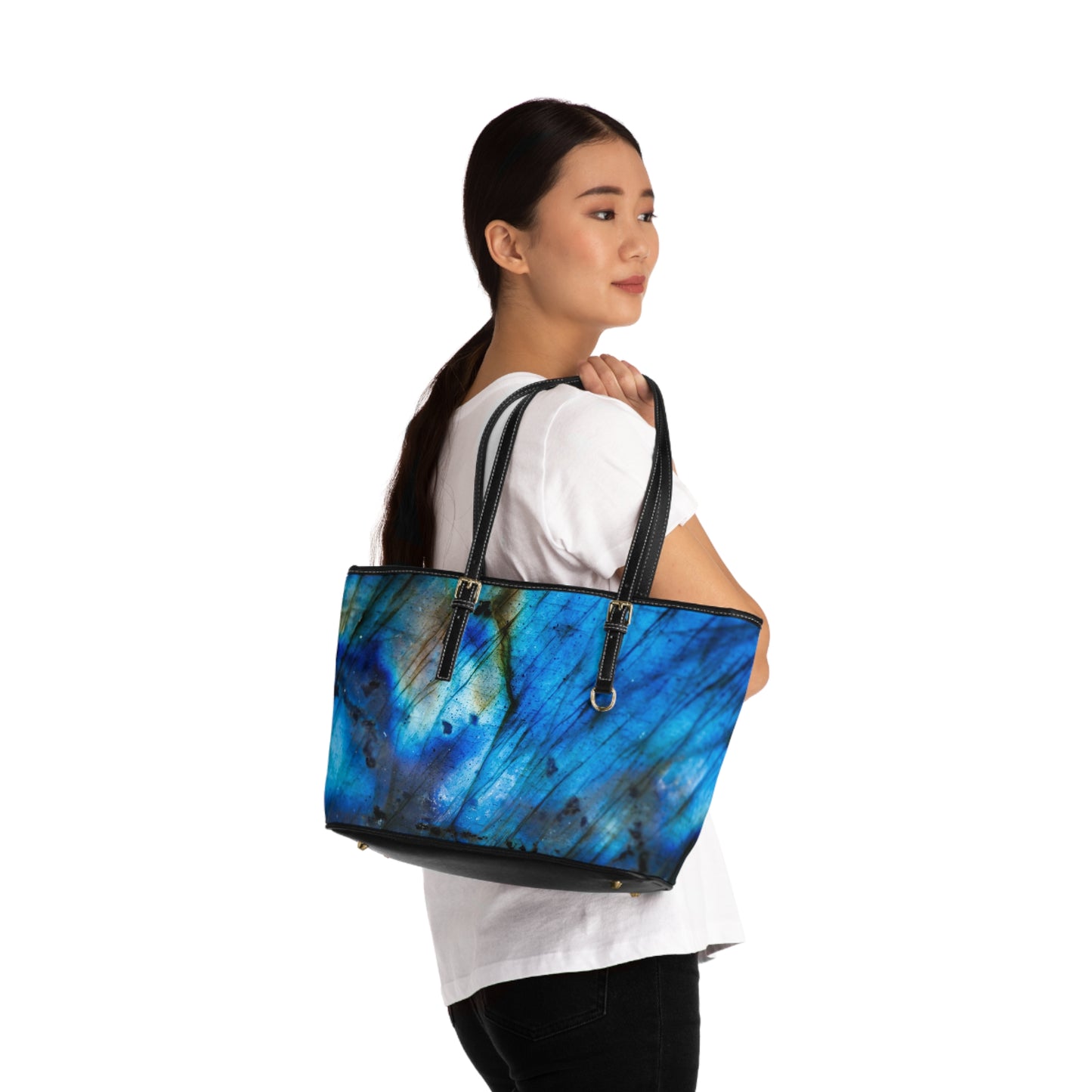 Labradorite PU Leather Shoulder Bag