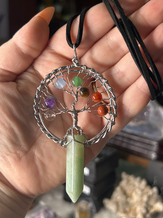 Green Aventurine Tree of Life Necklace