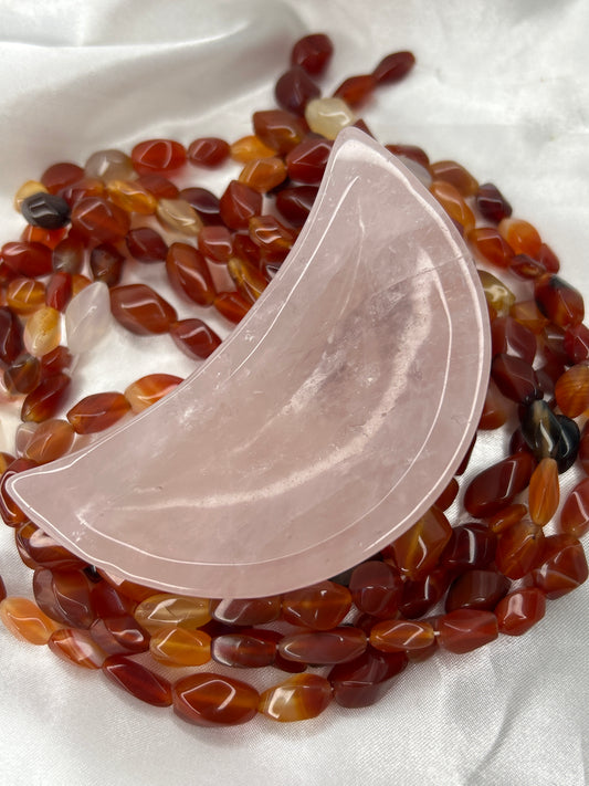 Rose Quartz Moon Bowl