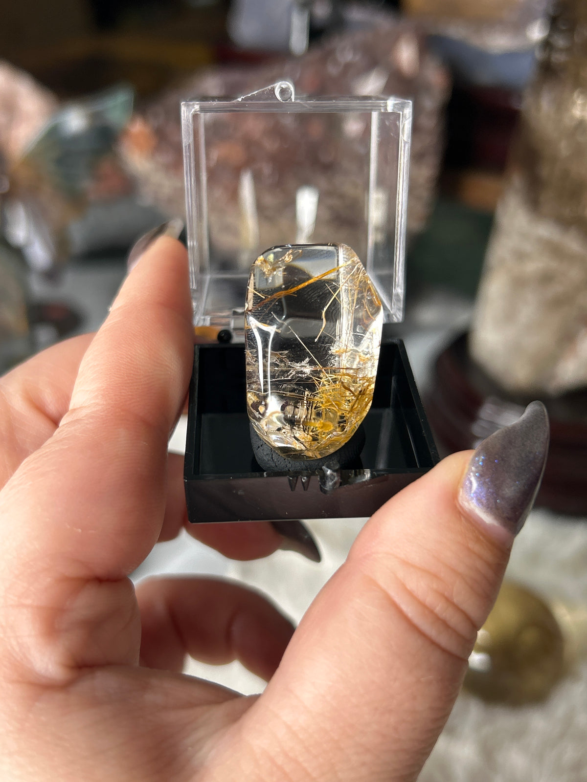 Rutilated Quartz Free Form Display