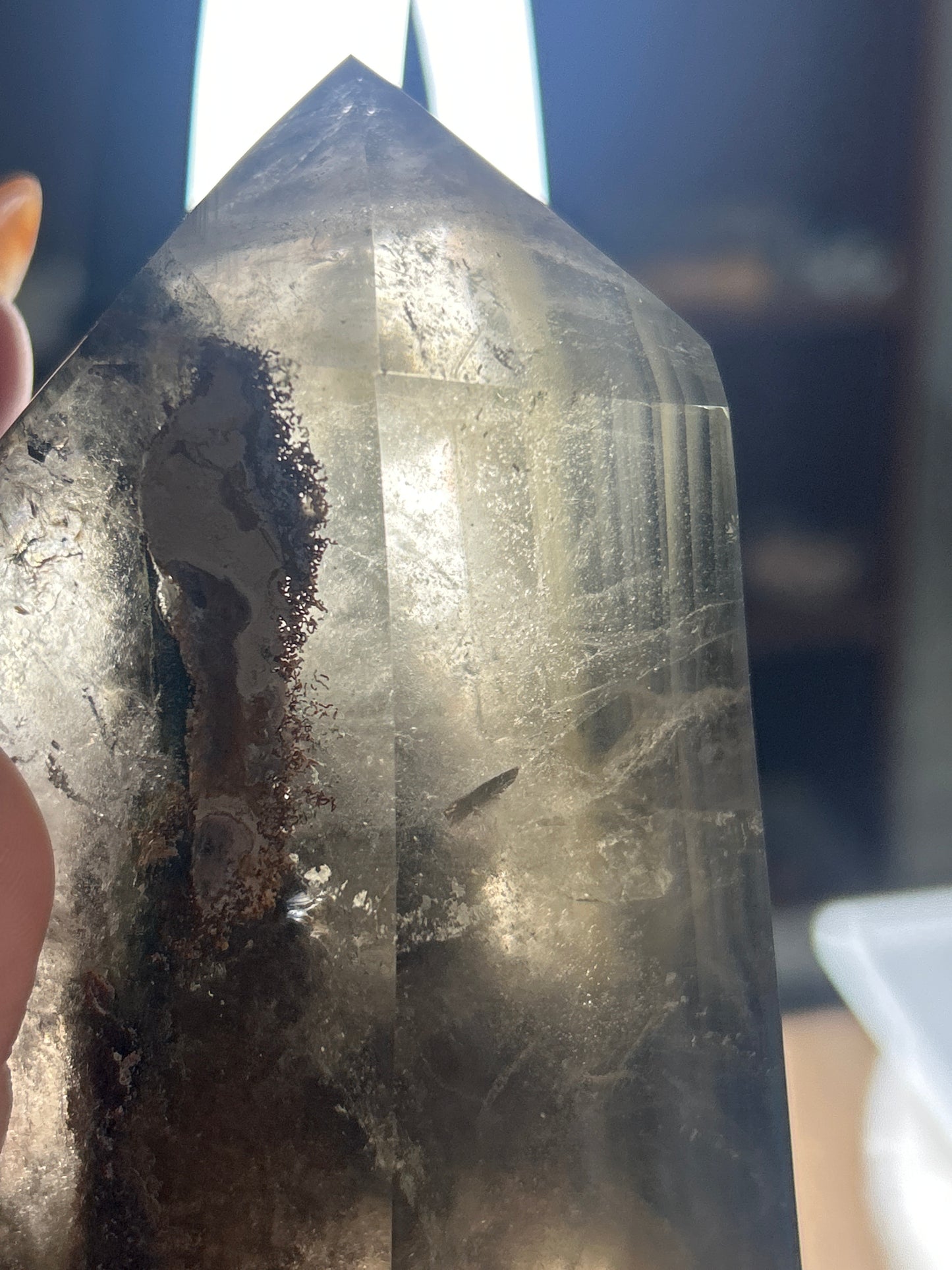 Garden Smoky Quartz with Custom Wood Base
