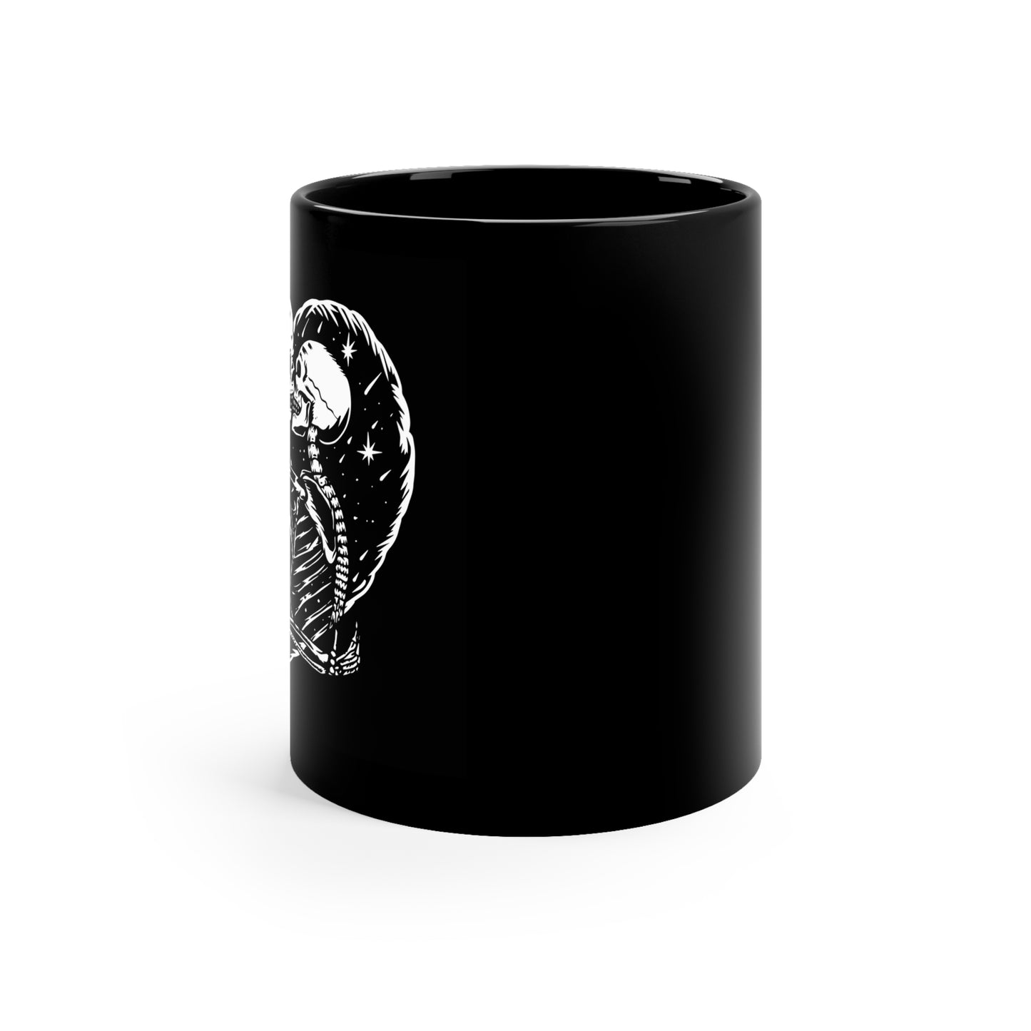 Skeleton Kiss 11oz Black Mug