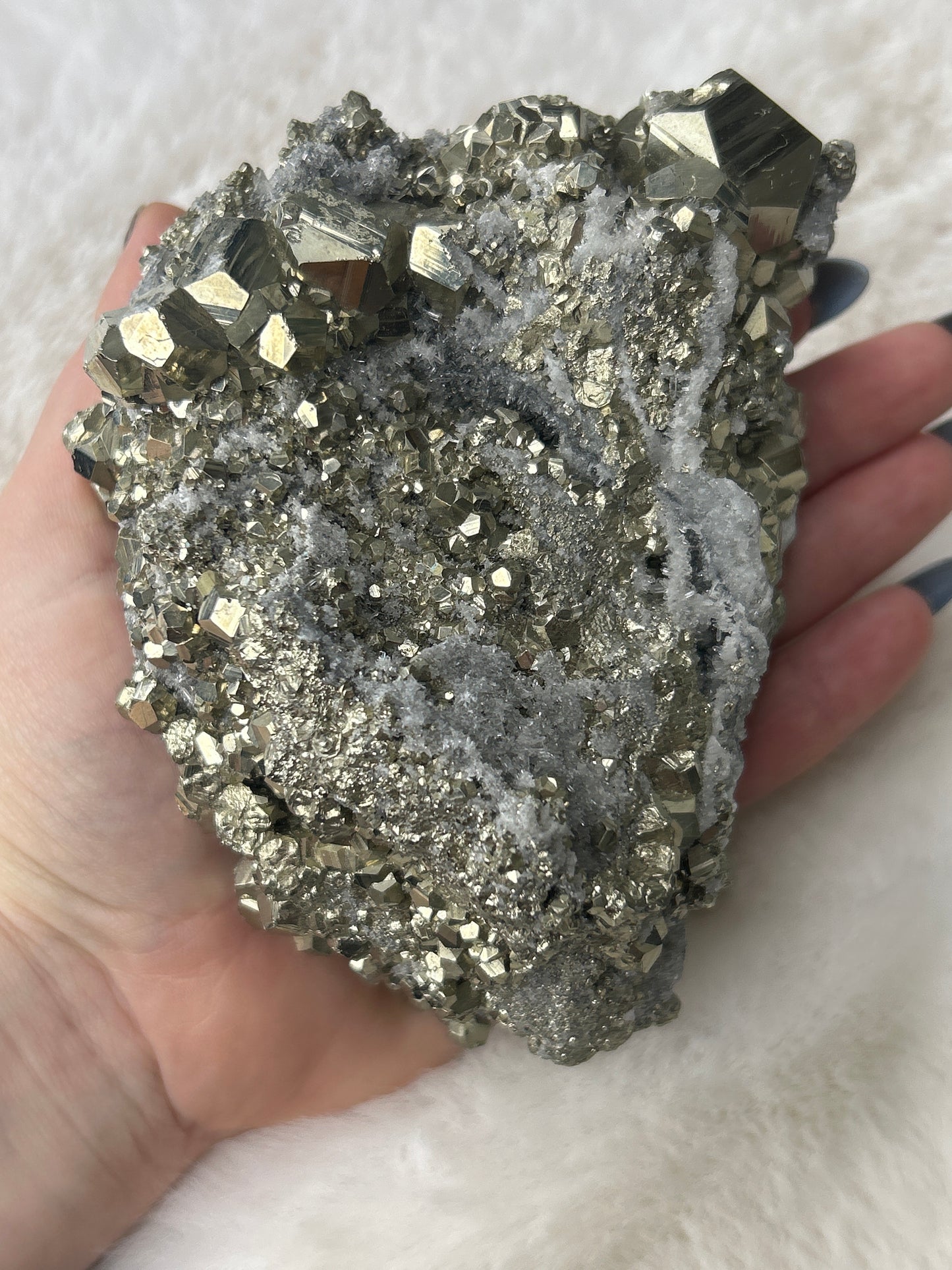 XL Pyrite & Quartz Cluster