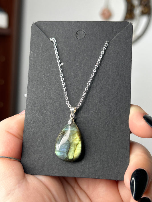 Labradorite Teardrop Necklace