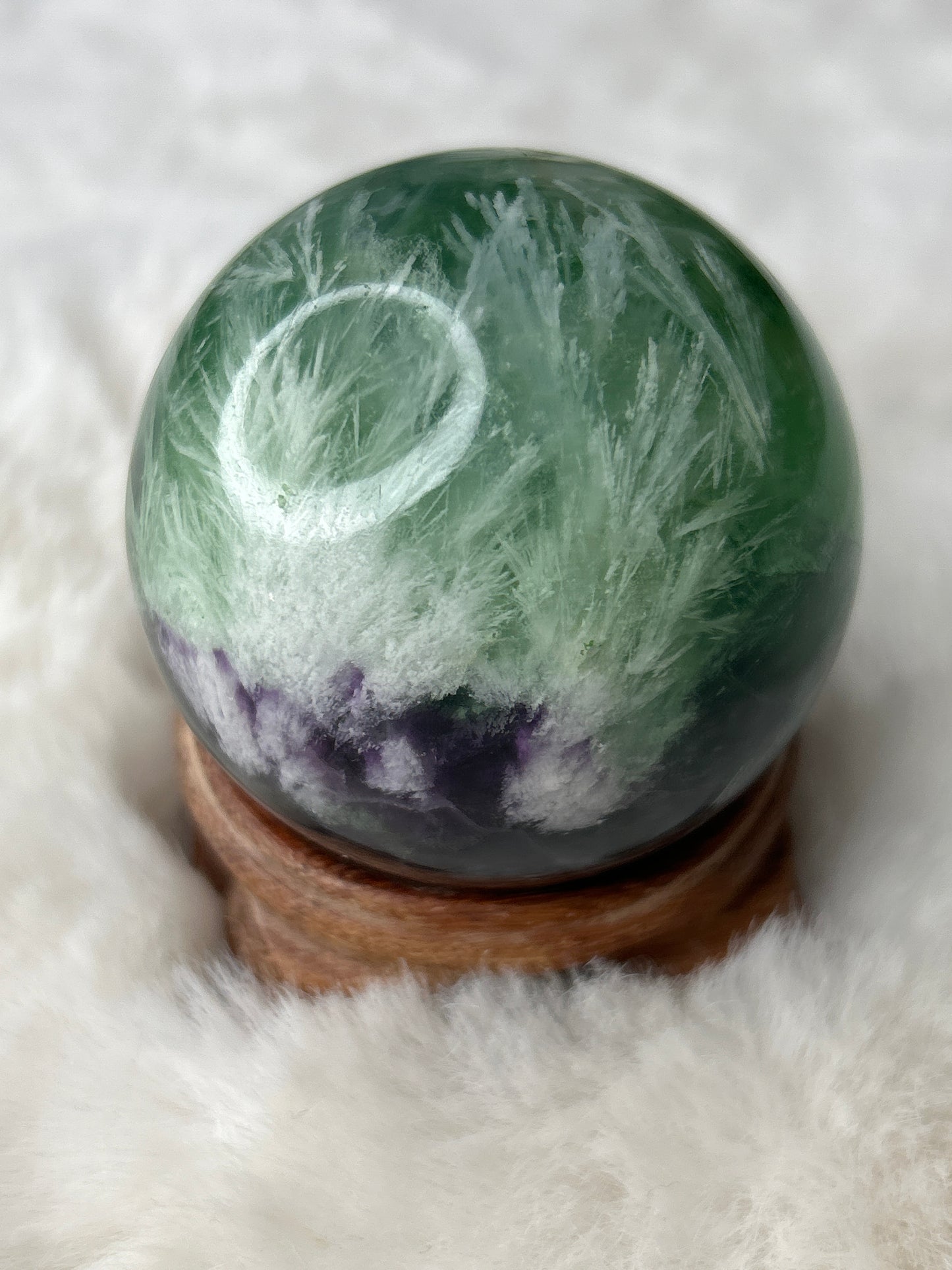 Feather Fluorite Sphere