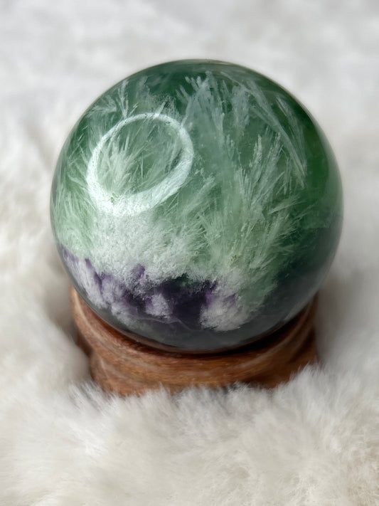 Feather Fluorite Sphere