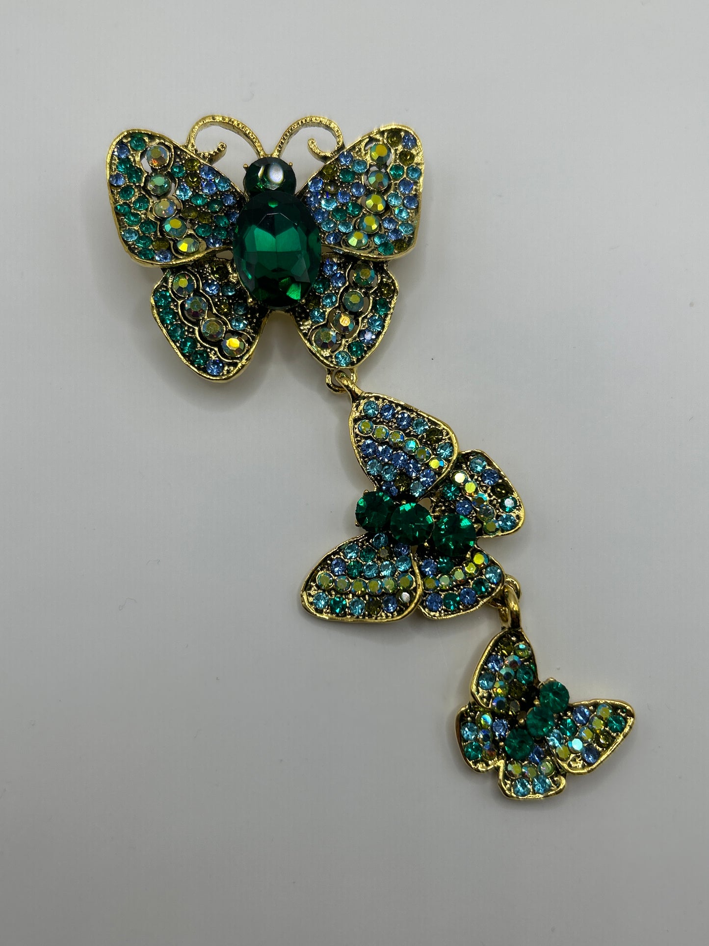 Triple Butterfly Brooch