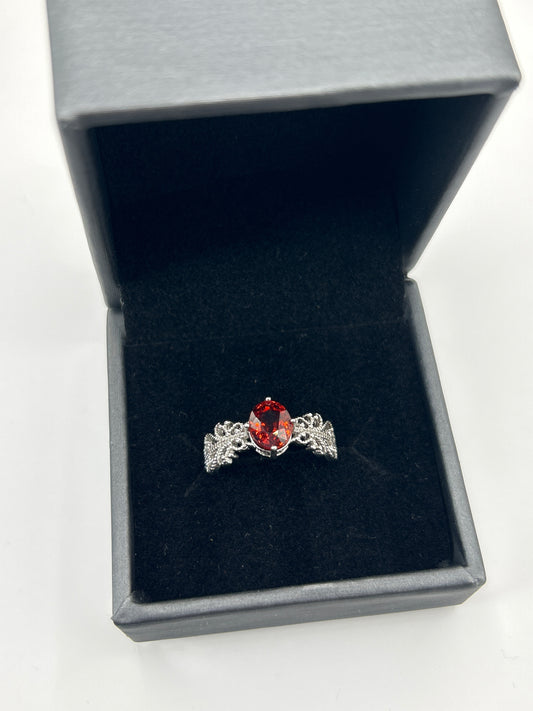 925 Garnet Ring