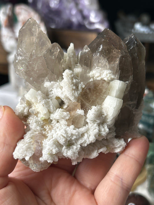 Topaz with Tourmaline, Smoky Quartz, Cleavlendite, and Mica- Pakistan
