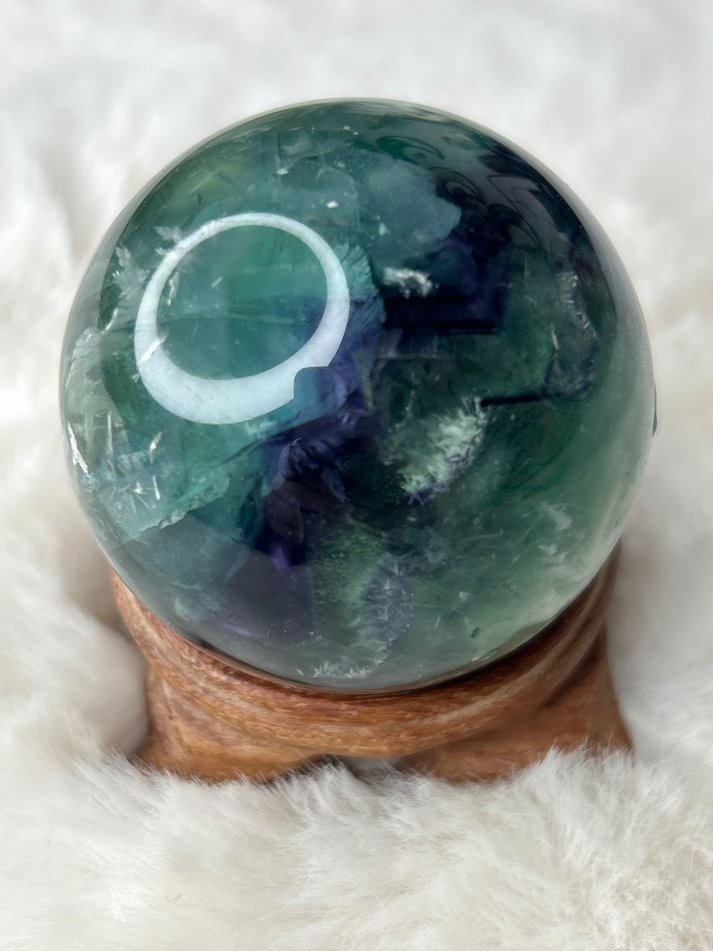 Feather Fluorite Sphere