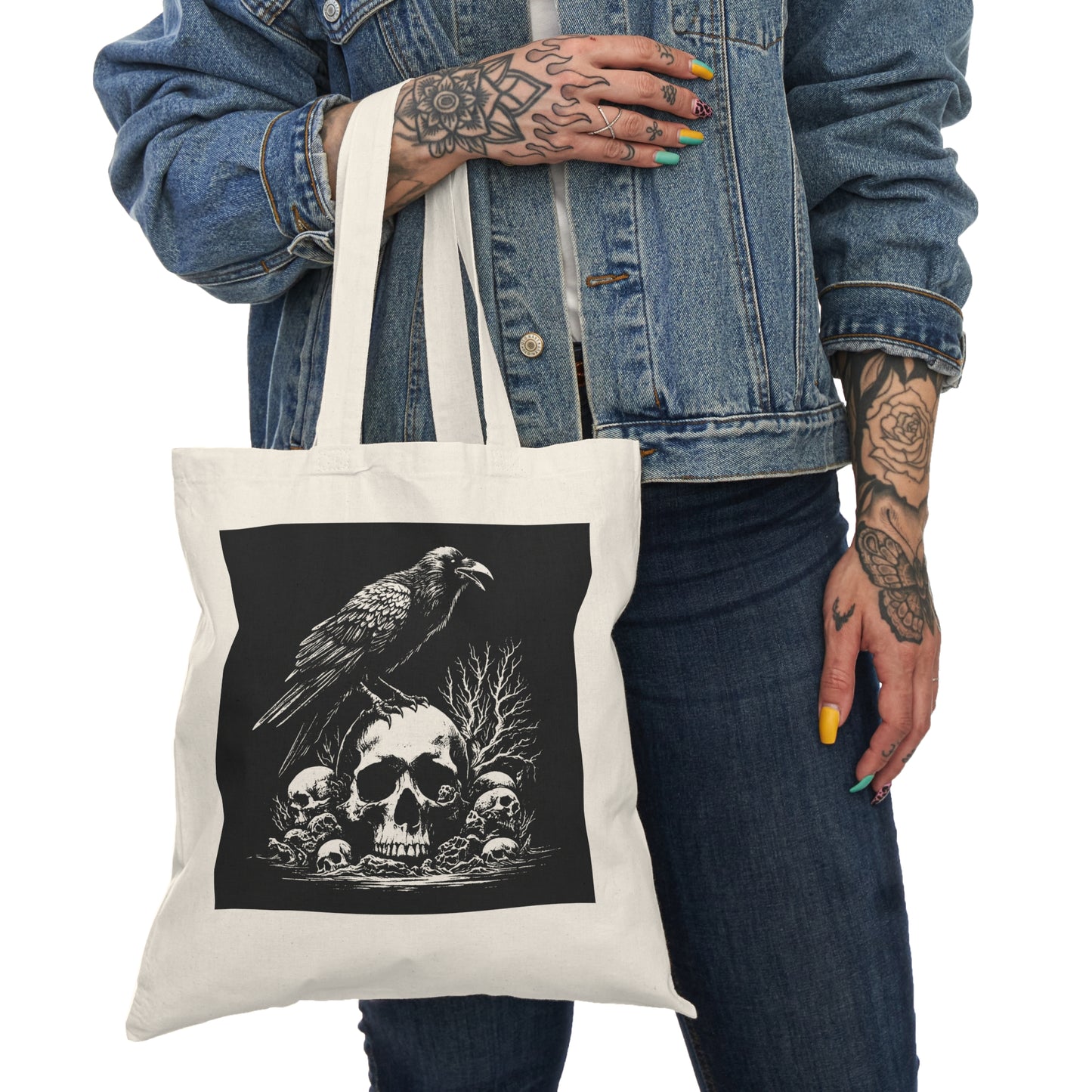 Raven Natural Tote Bag