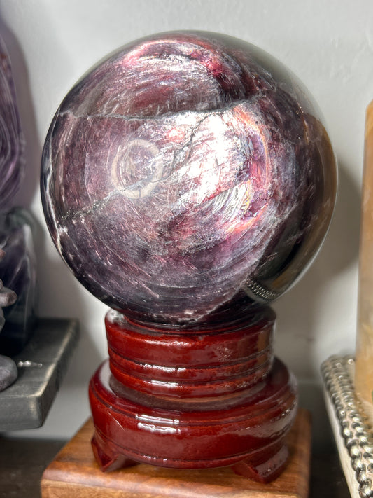 XL Gem Lepidolite Sphere
