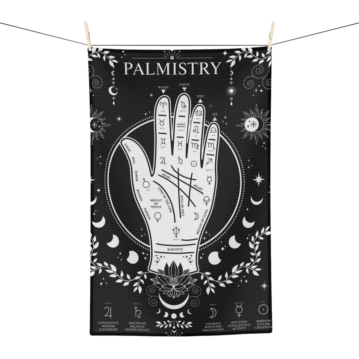 Palmistry Soft Tea Towel