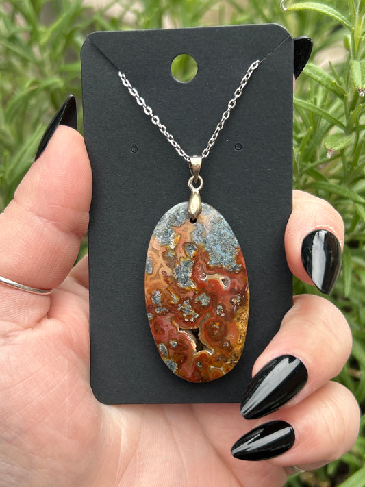 Indonesian Marcasite & Agate Necklace