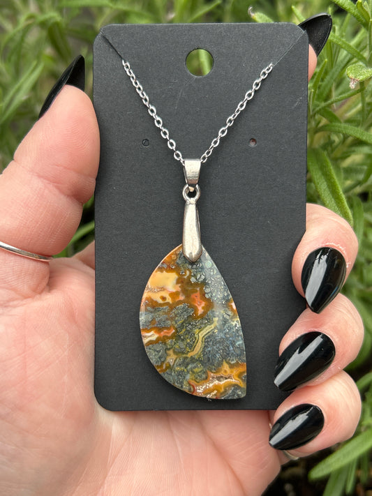 Indonesian Marcasite & Agate Necklace