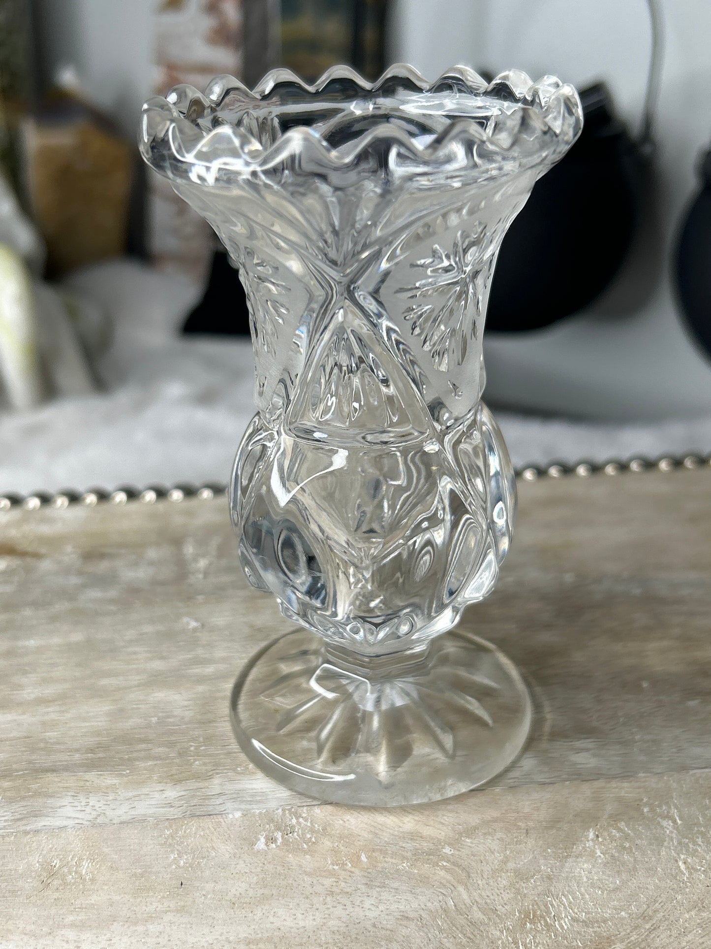 Vintage Glass Sphere Stand