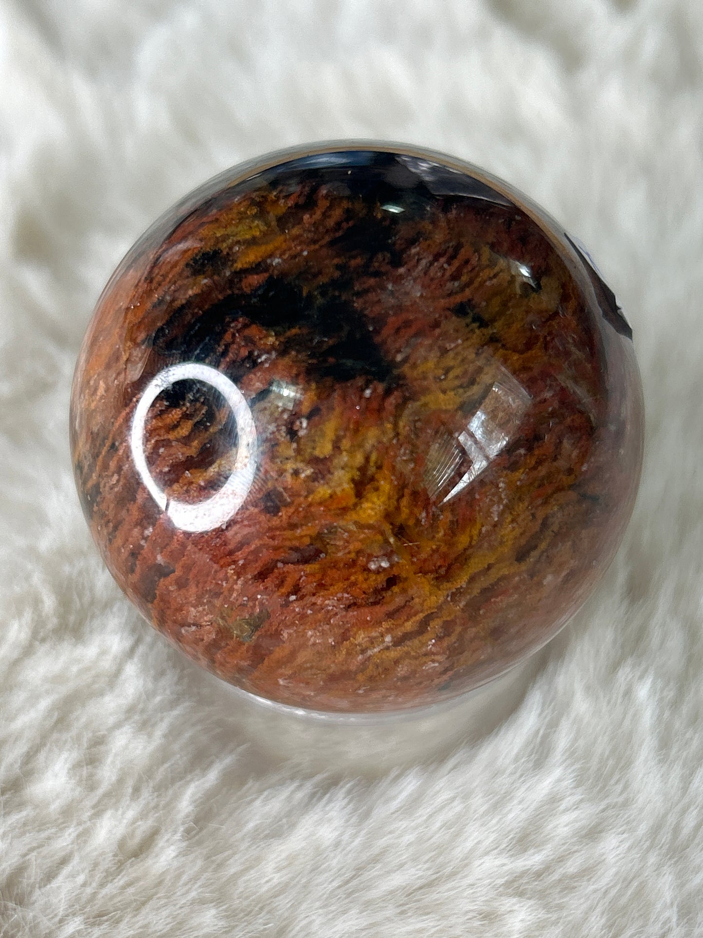 Garden Quartz with Rutile Sphere
