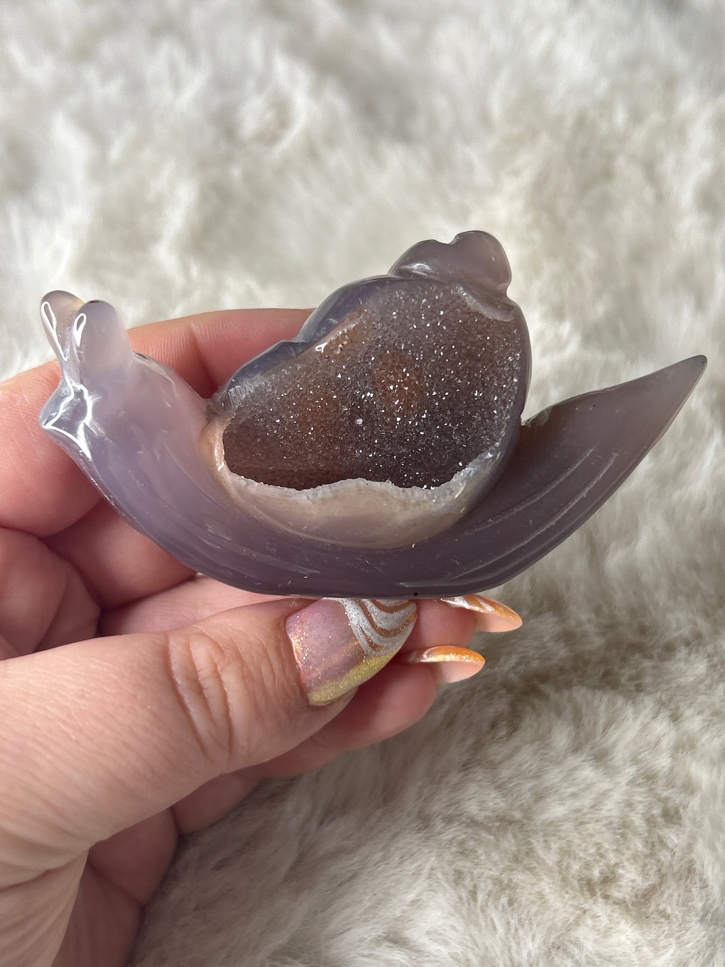 Druzy Agate Snail