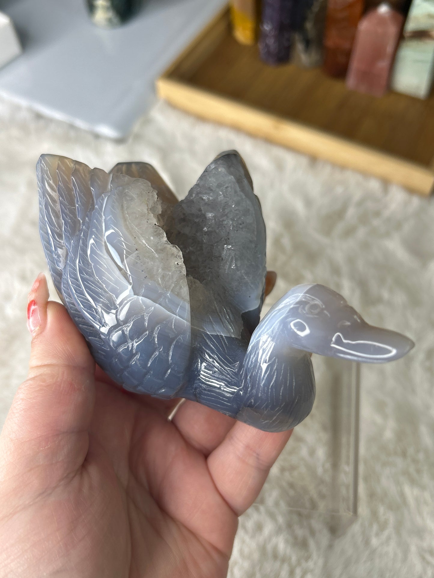 Druzy Agate Swan 🦢