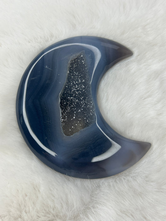 Druzy Agate Moon