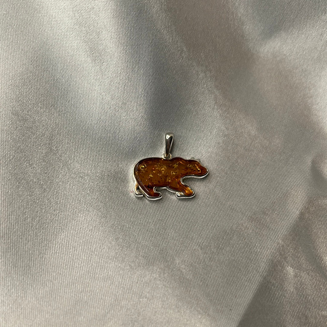 Amber Bear Necklace