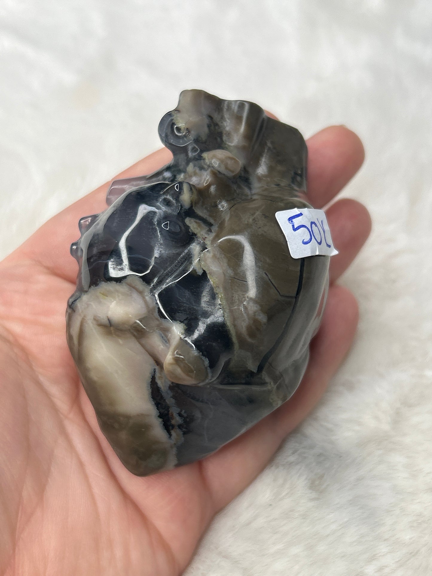 Volcano Agate Heart