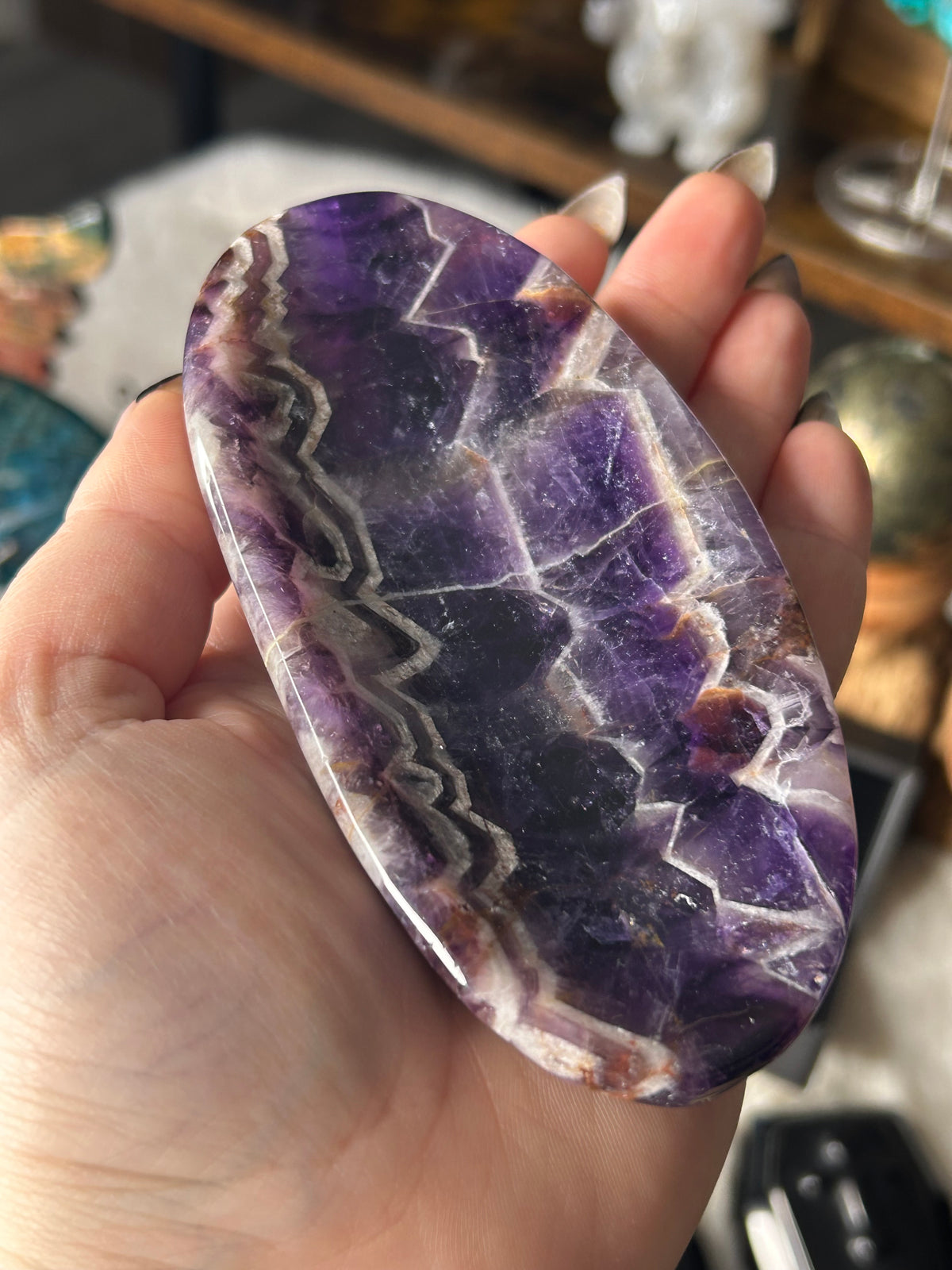 Chevron Amethyst Bowl