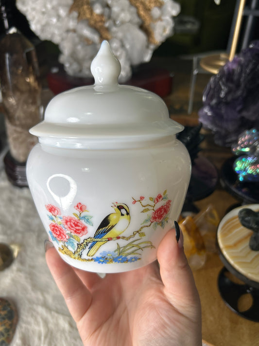 1970’s Avon Milk Glass Ginger Jar