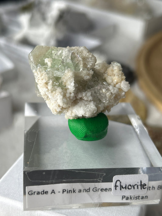 Pink & Green Fluorite-Pakistan