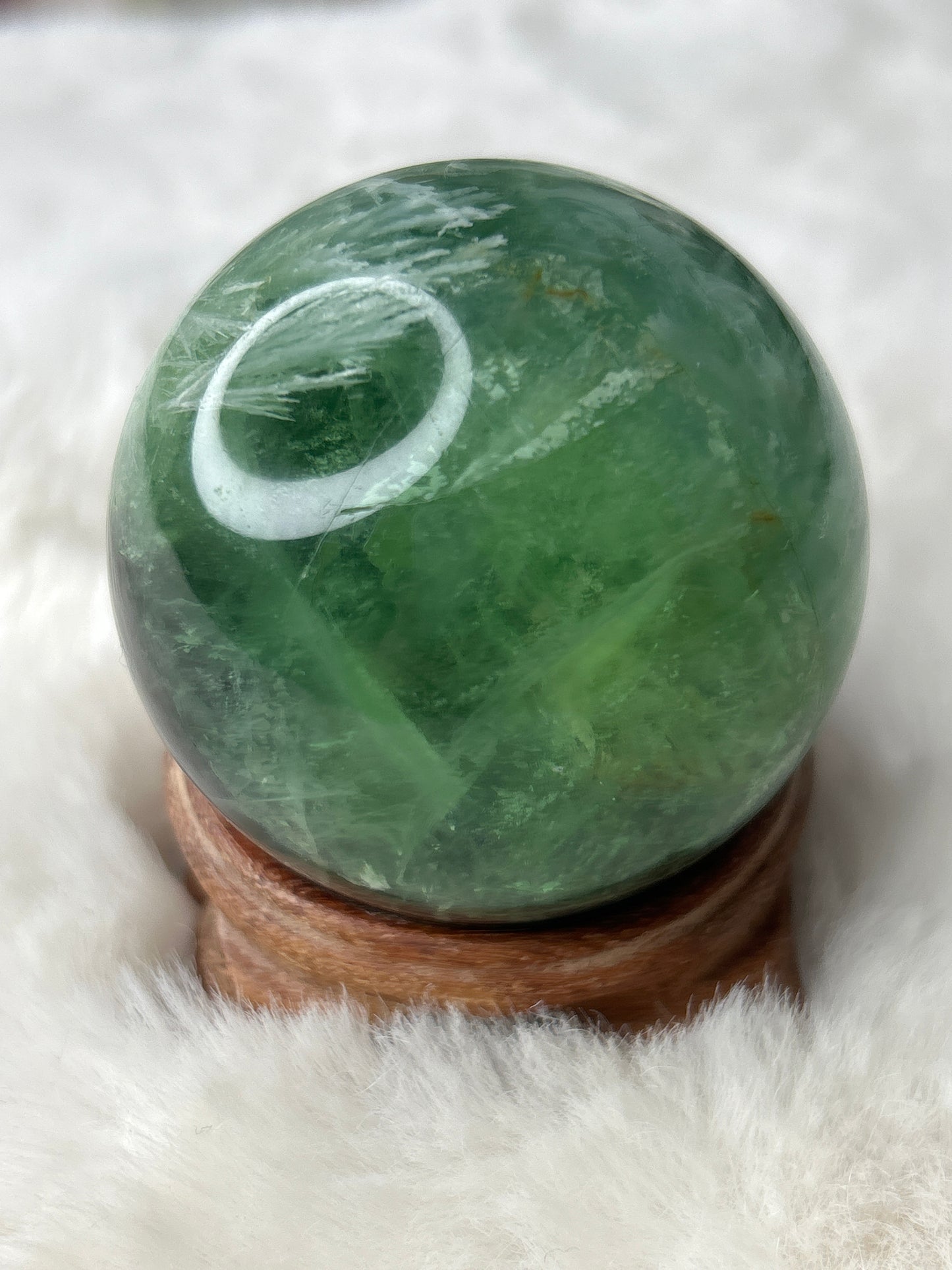 Feather Fluorite Sphere