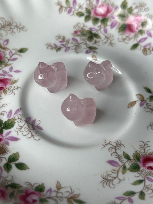 Mini Rose Quartz Cat