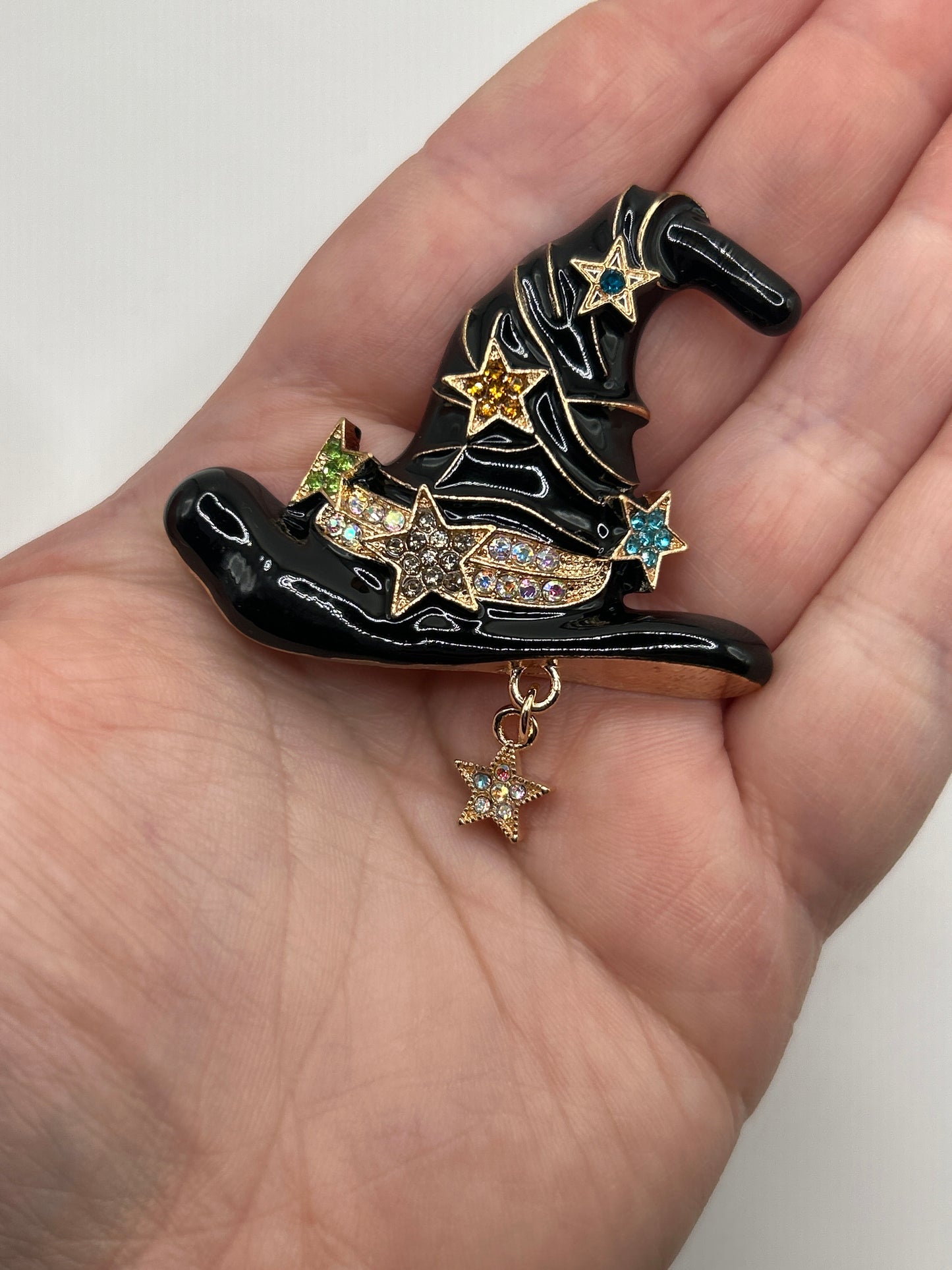 Enamel Witch Hat Brooch