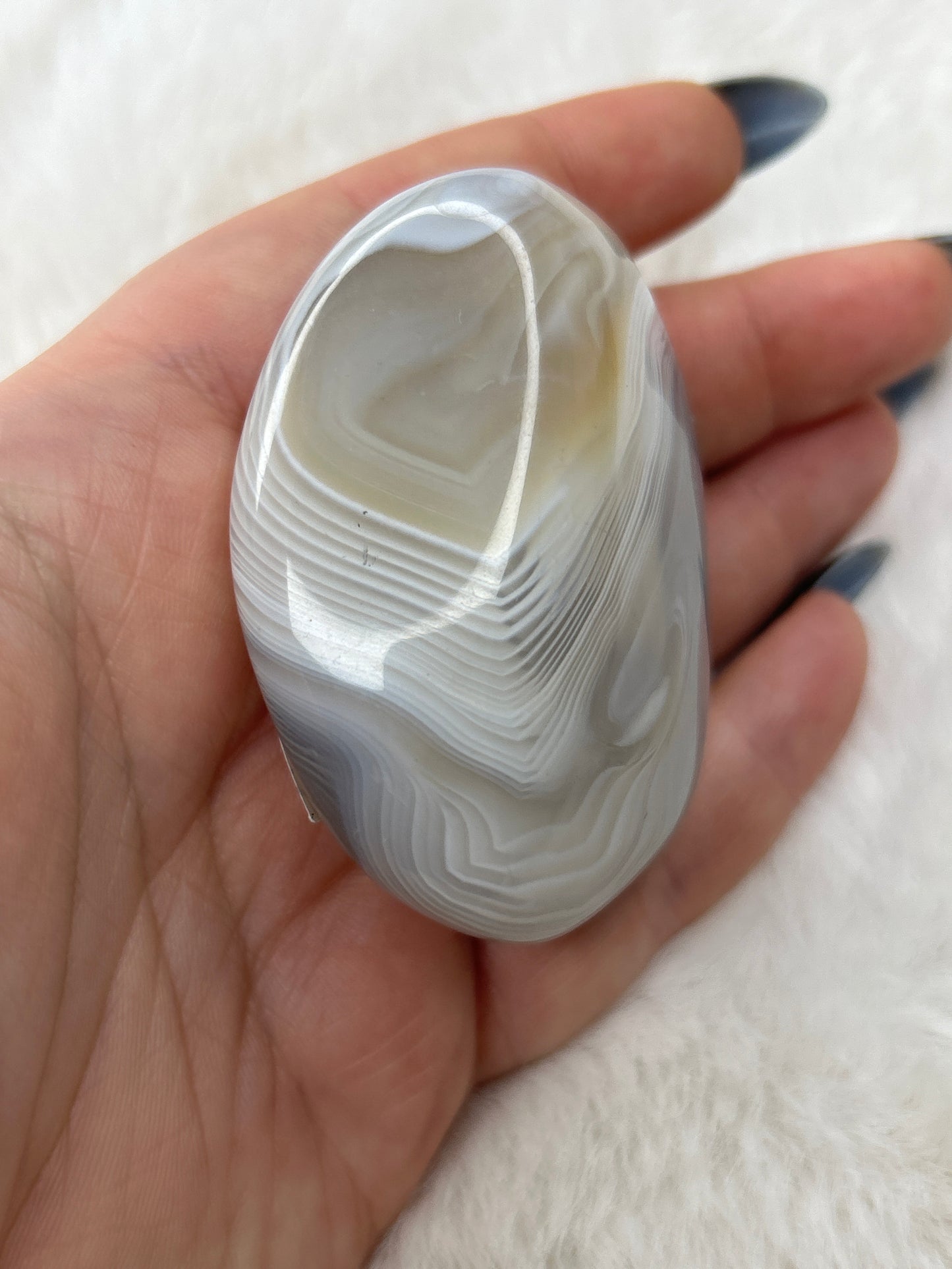 Banded Agate Palm Stone