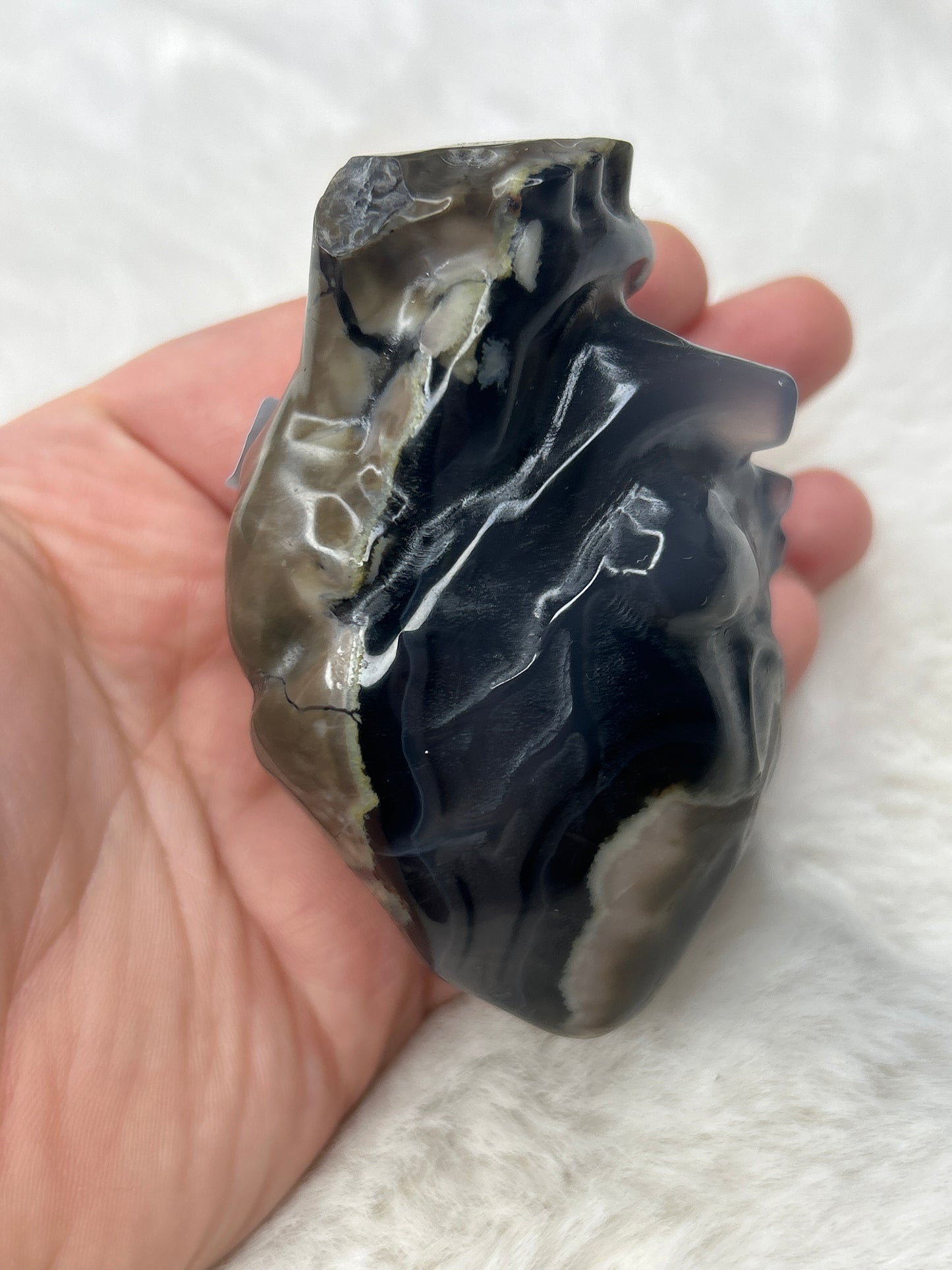 Volcano Agate Heart