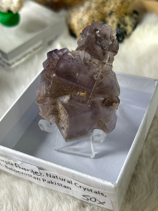 A Grade Purple Cubic Fluorite-Pakistan