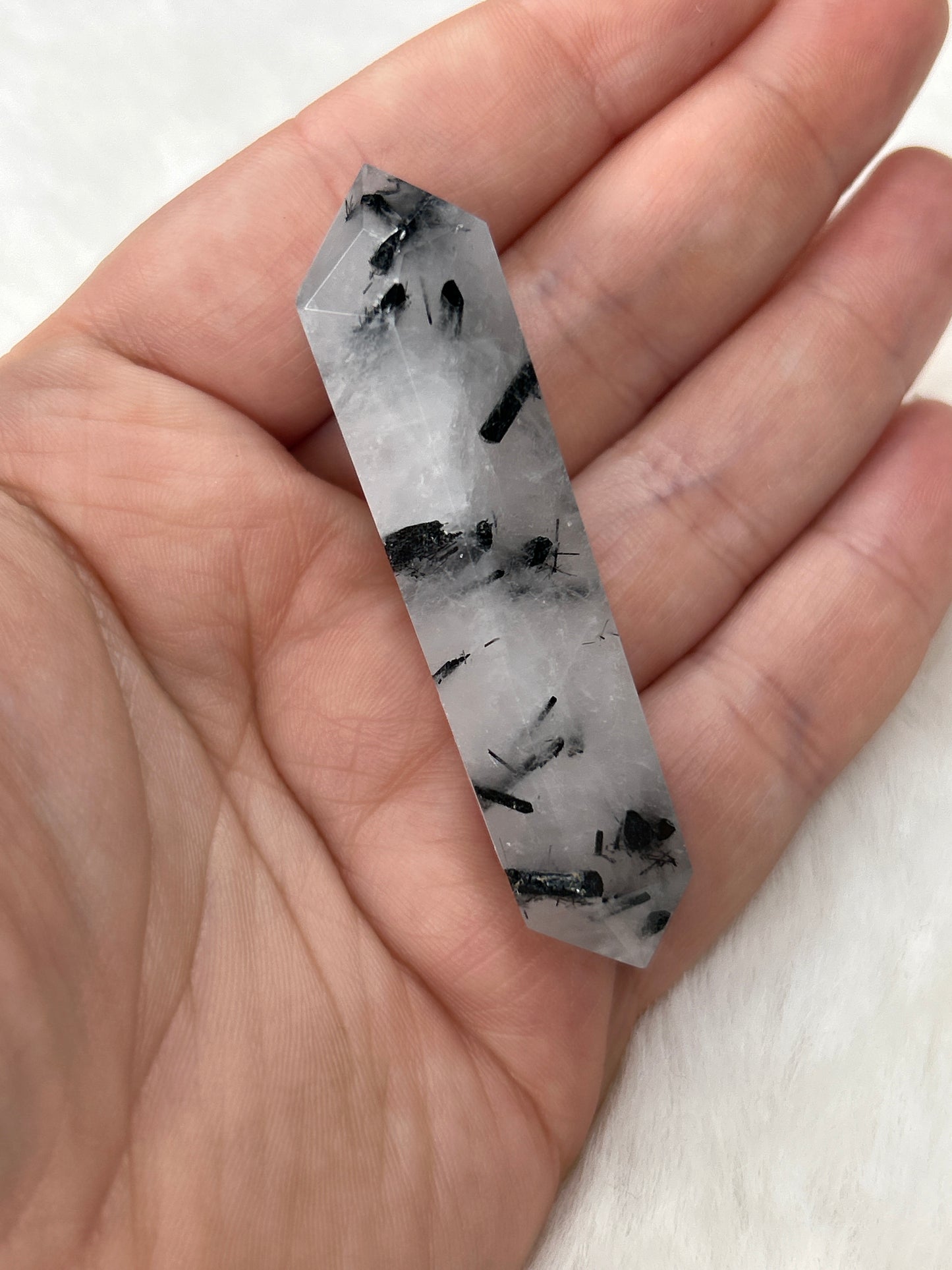 Black Tourmaline in Quartz DT