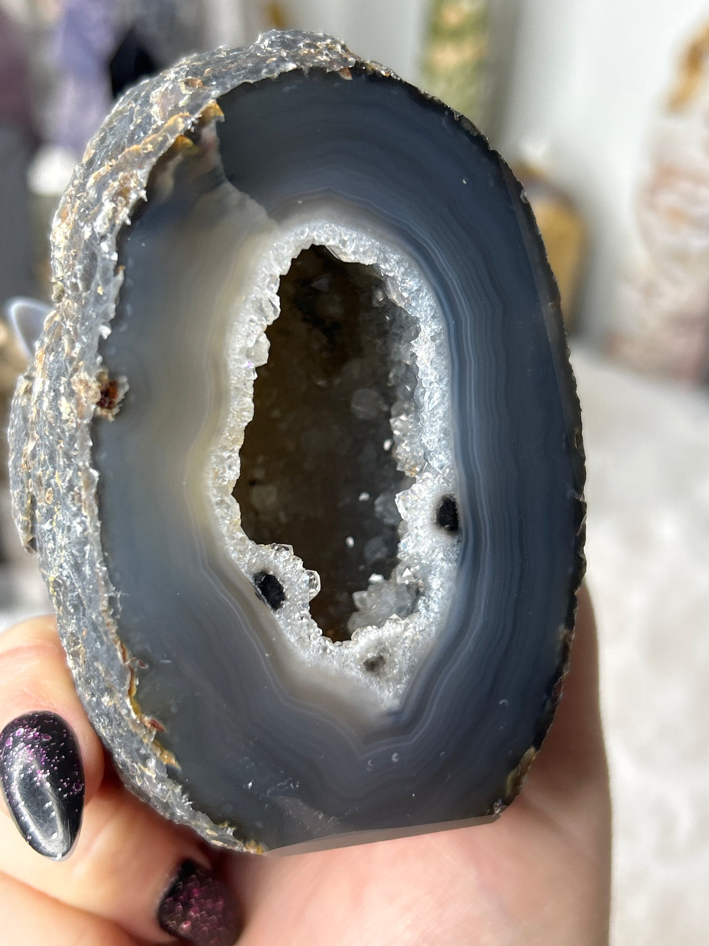 Druzy Agate Cut Base