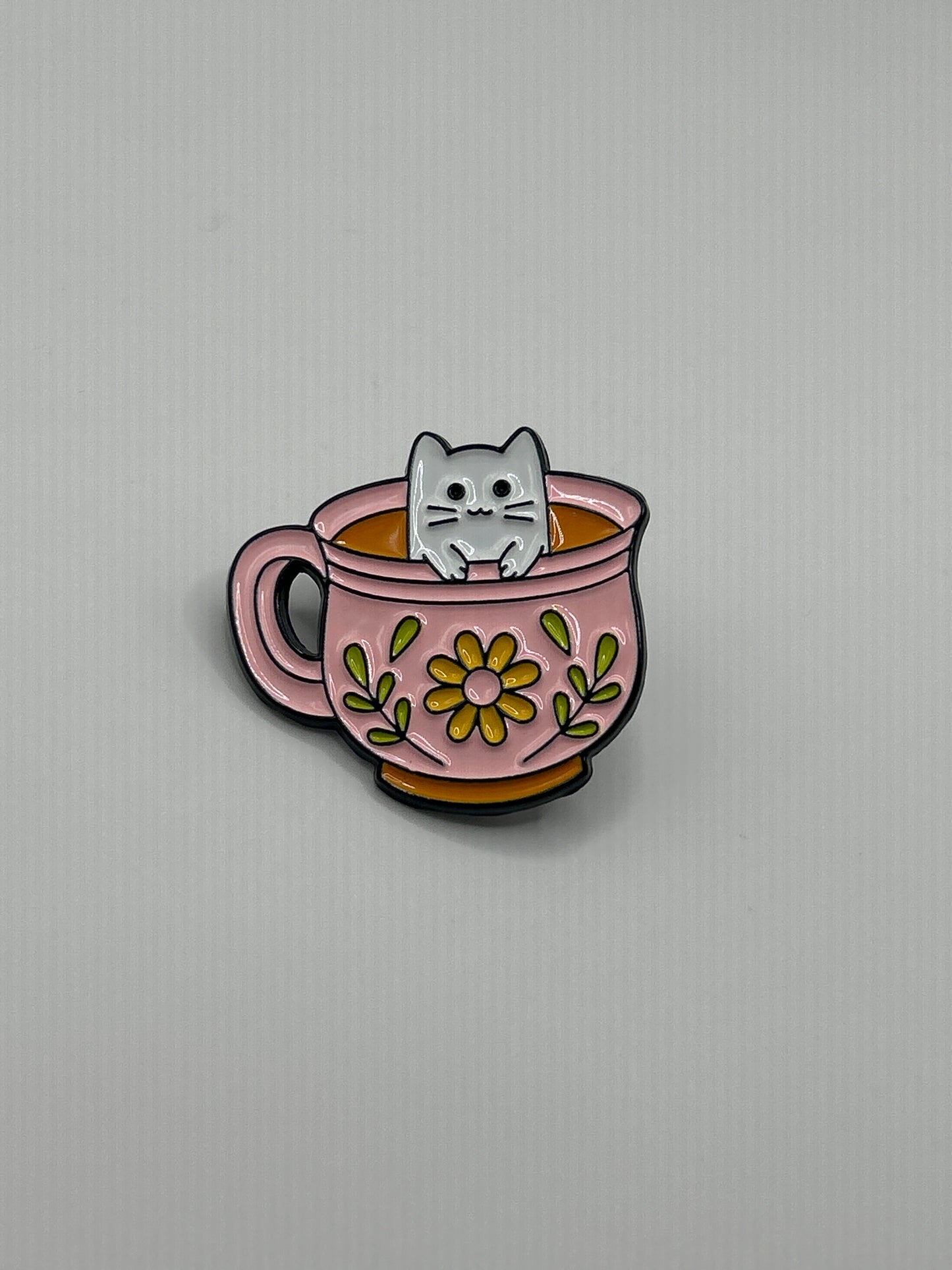 Cat Teacup Pin