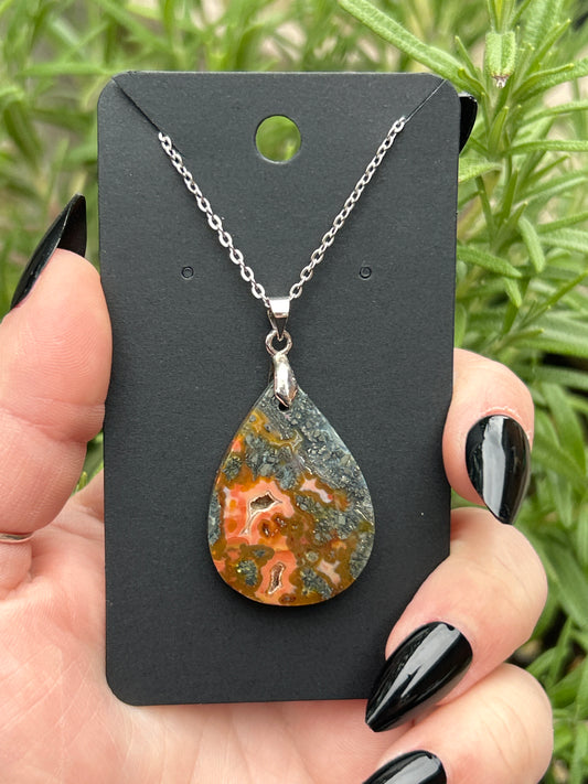 Indonesian Marcasite & Agate Necklace