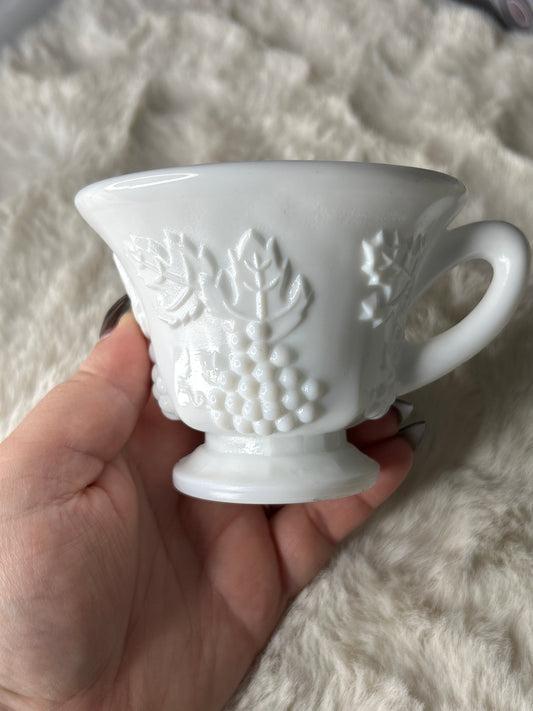 1960’s Vintage Milk Glass Footed Teacup